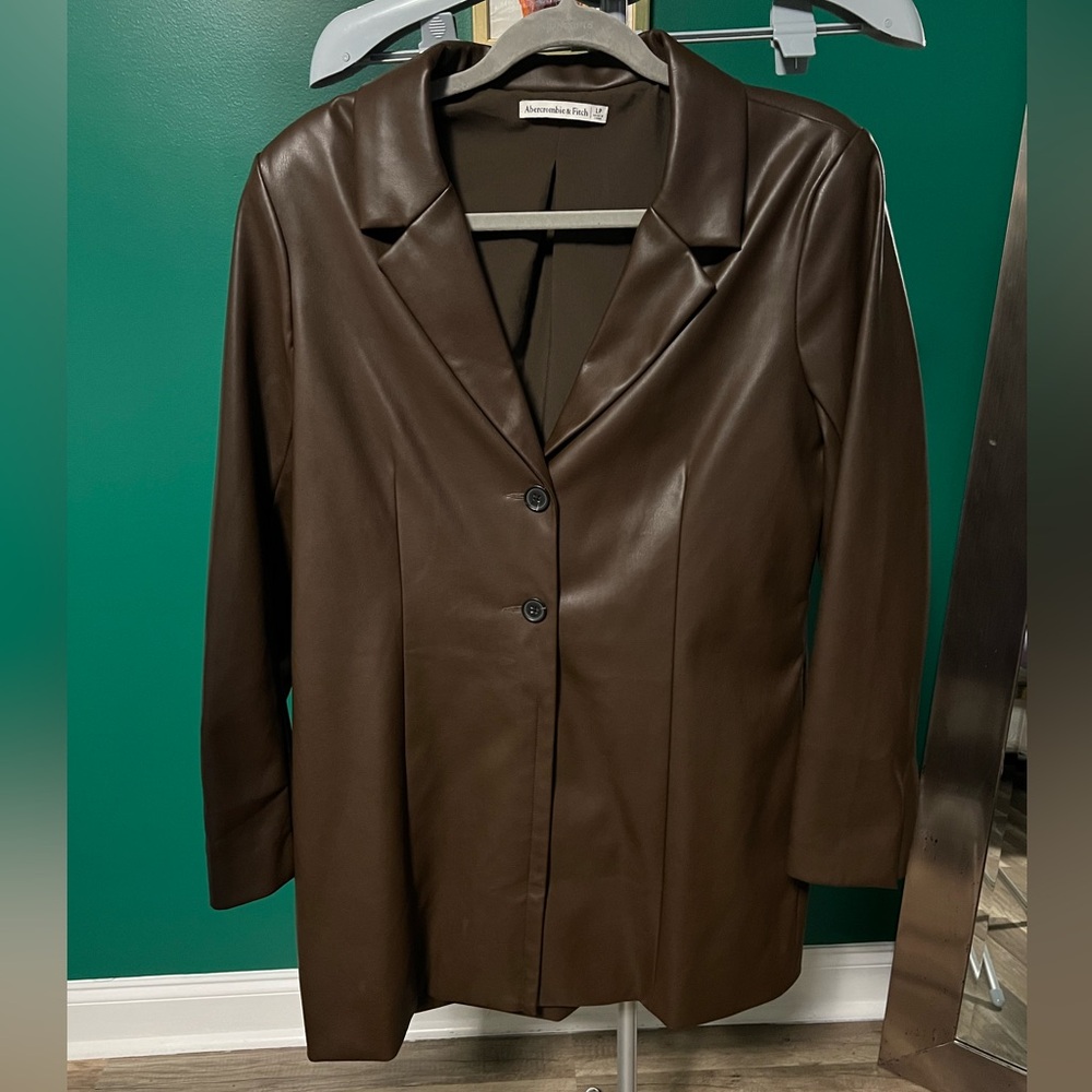 Fux Leather blazer dress